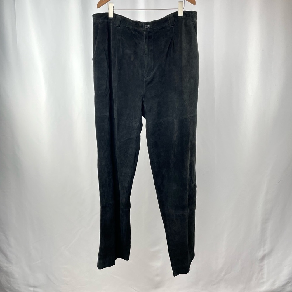 Lorenier 100% Leather Pants‎ in Black Size 42